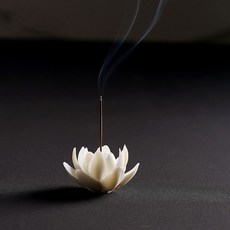 創意陶瓷手工蓮花小號睡蓮線香爐家用檀香沉香薰爐香插擺件, 1個