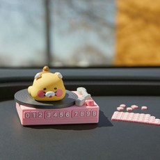 카카오프렌즈 차량용 피규어 주차번호판 디제이 춘식이, 1개, 핑크