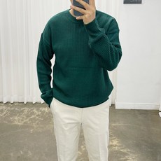 Adore Classic Much 20色蜂巢針織圓領微寬鬆版長袖情侶針織衫