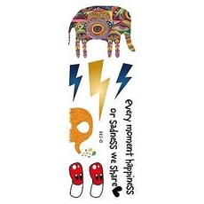"出清品"原宿風閃電大象D-133【WAWA TATTOO】防水紋身貼紙刺青貼紙, 1個