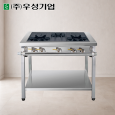 그랜드우성 높은렌지 3구 900X600 업소용 가스레인지 화구 일반버너 시그마버너, LNG