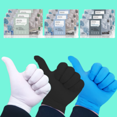 주방날다 라텍스 니트릴 장갑, 1박스, 100개입, 라텍스(화이트), 중형 M