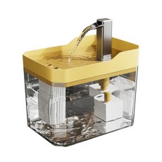 반려동물 고양이 강아지 자동필터정수기 USB/안티/건조/연소/순환 워터디스펜서(펌프포함) 국내당일배송!!, 1개, 옐로우, 반려동물 자동필터정수기