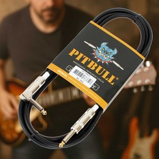 PITBULL 핏불 기타케이블 BG300L (3m / Straight-Angle/ 한쪽 ㄱ자형) 앰프연결 기타잭 국내생산 CABLE 3미터 앵글형, 1개