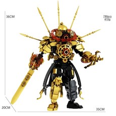 스키비디 토일렛 처형자 스피커맨 블록, K. 높이 36 cm 다크 골드 시계 남자 780 입자