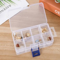 끈이스토어 다용도 투명 케이스 8칸 데스크용품 소품보관박스