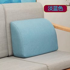 단단한 등받이 쿠션 카페 소파 침실 허리 인테리어 사각, 라이트블루 70x33 하드폼 지지형