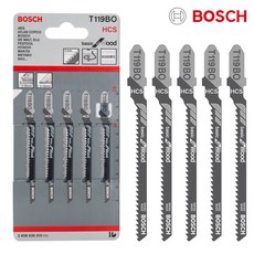 보쉬 직소날 T119BO 83mm 1팩 5개 목재 목공 연목 직쏘