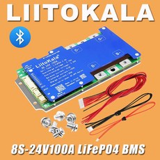 LiitoKala 4S 8S 16S LiFePO4 배터리 밸런스 충전 보드 이퀄라이저 NTC 온도 보호 이퀄라이저 (전동 스쿠터/전기 자전거용), [02] 8S 100A(Bluetooth)