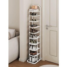 철제 틈새 신발장 슈 신발 원룸 슬림 랙 현관 정리대 인테리어 기숙사 벤치 조립식 수납장 1. 8층-아이보리