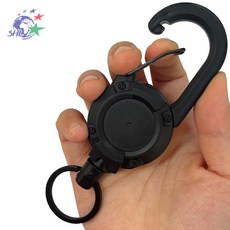 【詮國】伸縮鋼絲繩自動回彈伸縮扣鑰匙圈兩色可選6890, 沙色, 1個