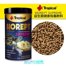 夏日水族 Tropical 益生菌健康烏龜軟料 德比克 水龜 澤龜 肉食 飼料 U-T11474, 1個