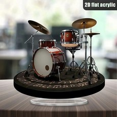 드럼 세트 장식품 뮤지션 드러머 프레임 드럼, 1개