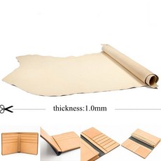 1.0mm 가죽가방 만들기에 좋은 DIY 소재 컬러 무지 염색 용이 천연가죽 지갑 안감, 20x20cm