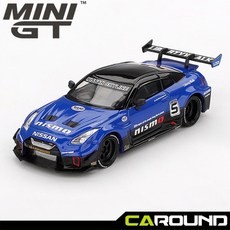 미니지티(1124) 1:64 닛산 LB 실루엣웍스 GT 35GT-RR Ver.2 블루, 1124, 1개