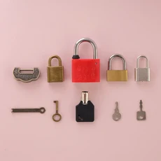 몬테소리 어린이 잠금 해제 게임 감각 훈련 골동품 작은 l 조기 교육 퍼즐 장난감 일일, 01 5 types of locks