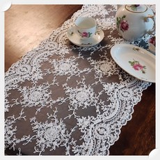 프렌치홈 다이아코드 러너 자수레이스, 2인 (130cm X 43cm)