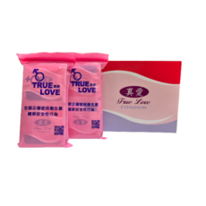 真愛 True Love 家庭計畫平面型衛生套, 1盒, 144入
