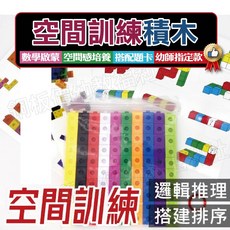 銅板價幼教福利社 益智拚插積木(積木 題卡) 空間訓練積木 兒童益智桌遊 幼兒園玩具, 1個, 積木+題卡