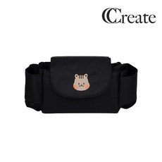 【CC家居】大容量推車置物袋掛包(收納掛包/四款任選)-嬰兒車收納袋，外出用品整理，多功能掛袋, 1個, 黑色松鼠, 黑色松鼠