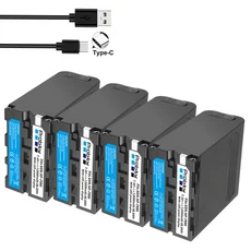 새로운 업그레이드 NP-F990 12000mAh 소니 MC1500C LED 비디오 라이트용, 04 4 Pcs Battery