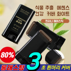 1/1+1[한정 저가]물과 땀에 강한 헤어 컬러 스틱 물땀 방수 방습 헤어 컬러 스틱 일회용 온도 조절 빠른 건조 2개입, 스틱 브라운