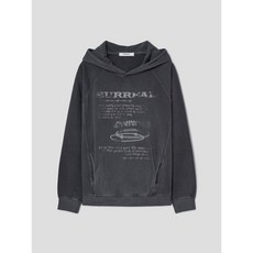 [국내 매장품] 에잇세컨즈 8SECONDS 가먼트 다잉 그래픽 후드티 애쉬 194618