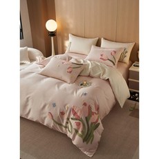 스테이플코튼이불커튼세트 4피스 순면침구