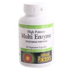 Natural Factors (自然因子) 高效多酶素膠囊, 60 件