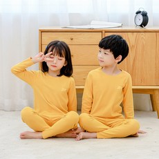 베비포 어린이 피치 기모 면스판 발열 내의 상하세트 JK24