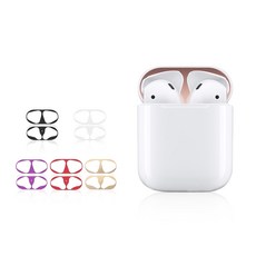 Airpods 金屬防塵貼 適用於Airpods2/Airpods3/Airpods4/Pro 內蓋金屬保護貼, 1個, 【玫瑰金】AirPods 金屬貼,AIRPODS PRO, 玫瑰金, AIRPODS PRO