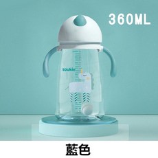 兒童水壺 防嗆, 1個, 吸管水壺藍色(360ml)