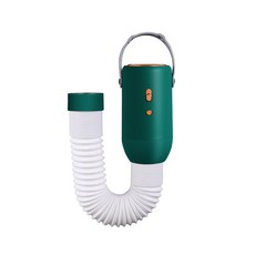 110V寵物烘乾機家用多用途乾衣機小型便攜暖被機暖風機出口取暖器, 綠色套裝版（含小布袋+伸縮管）,220V（國內用）