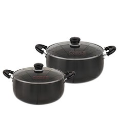 키친아트 쥬노블랙 경질냄비 양수24cm + 양수26cm(가운데부분이크기입니다), 상세페이지 참조, 1개