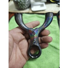 鈦合金 扣指 飛虎 炫彩雕刻 樹皮紋 冰裂紋 弓箭配件, 如圖所示, 1個