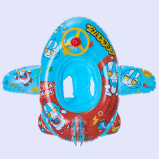 【台灣出貨】【BB&C】兒童造型泳圈 造型泳圈 夏天玩具 卡通泳圈 坐式泳圈 飛機泳圈 兒童泳圈 嬰兒泳圈, 1個, 機器人小飛機褲兜座圈（1-4歲）, 機器人小飛機褲兜座圈（1-4歲）