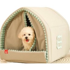 강아지 켄넬 가방 케이지 외출 REENEW 침대 돔형 애완동물 개와 고양이용 실내용 겨울용 푹신한 세탁 가능 쿠션이 있는 지붕이 고양이 집 대형중형 소형 개용, 에스