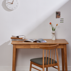 엄마가구 플레인 고무나무 원목 책상 1000 1200 1500 1800, 원목책상 1000