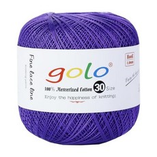 Golo 크로셰 실 크로셰 실 핸드 니트 태팅 실 201, 258-퍼플