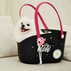 강아지 여름 이동가방 소형견 가방 애견이동가방 470g 초경량 EVA 가방, 1개, Black