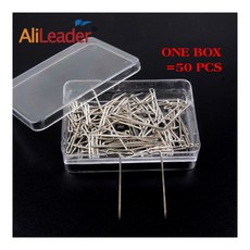 T핀 티핀 50pcs 마크라메 고정핀 재료 보드 매듭팔찌 만들기 연결 팔찌 부자재 비즈 공예, 50개