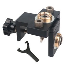 3in1 목공 펀치 지그 로케이터 구멍 드릴 가이드, 펀처 (스테인리스 스틸 드릴 세트), 1개