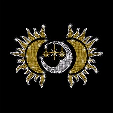 1개 유리 핫픽스 라인스톤 다리미 부착형 아플리케 의상 액세서리 (옷 가방 바지용) 297x210mm, 혼합색