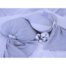 BODLEREM 임산부 배쿠션 바디필로우 임산부용 허리쿠션 베개 임신선물, 그레이