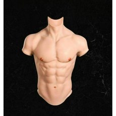 근육 수트 인공 남성 복근옷 실리콘 시뮬레이션 반팔 행사, C. 짧은팔 작은 3색상, 1개