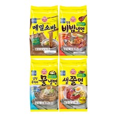 오뚜기 메밀소바(2인) 612g 1개+생쫄면(2인) 452g 1개+김장동치미물냉면(2인) 946g 1개+함흥비빔냉면(2인) 490g 1개, 1세트, 2.5kg
