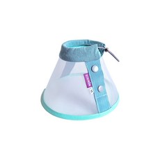 寵物透氣紗網頭套 貓咪防舔脖圈 伊莉莎白圈 輕若無物 舒適親膚, 湖水藍,S, 1個