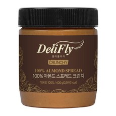 테온셀 델리플라이 캘리포니아산 순 아몬드 스프레드 크런치 무가당 무첨가 400g, 1개