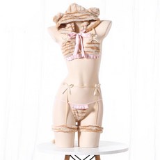 軟萌可愛貓咪睡衣套裝, 1個, 嗷一口2377毛茸套裝