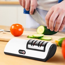 APEXSO 전동 칼갈이 3초자동 칼가는기계 전기 스마트엣지 칼가리 업소용 칼갈기 가정용 숫돌, 블랙, 1개
